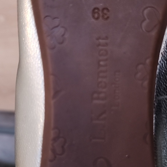 L.K. Bennett London Ballet Flats Ballerinas EU 39 Gold Metallic - Picture 11 of 11